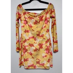 Charlie Holiday Ellidy Floral Mini Dress Size 8 Square‎ Neck Bodycon Vacation